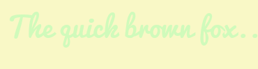 Image with Font Color D0FBBB and Background Color F9F8C6